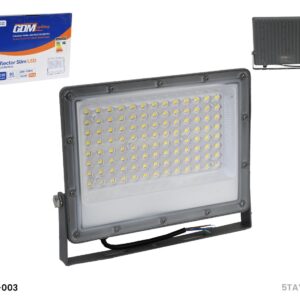 REFLECTOR SLIM LED  100 WATTS, 80 LM/W,  6500 K,  IP65,  40000 HRS MARCA: GDM